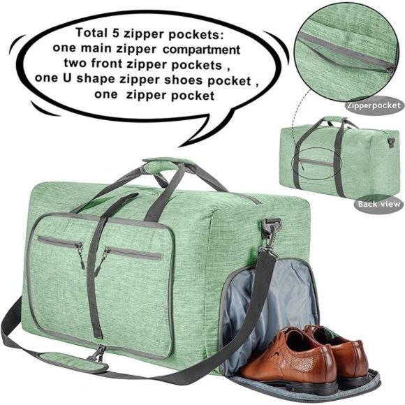 TRAVEL Duffle Bag For Men, H Light Green - Picture 4 of 7